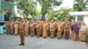 Apel Pagi Kecamatan Rappocini Pengibaran Bendera Merah Putih Setengah Tiang