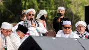 Habib Rizieq Shihab Menyampaikan Orasi Saat Menghadiri Reuni Akbar 212